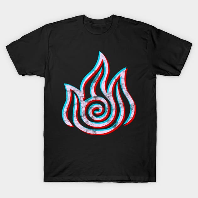 Avatar the Last Airbender Fire Nation Symbol 3D T-Shirt by Tatted_and_Tired